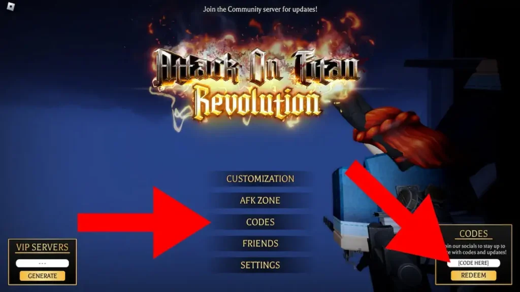 attack on titan revolution codes